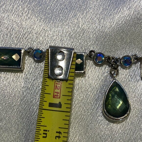 A•LINE Amy Kaplan Green Glass Statement Necklace - Picture 7 of 9